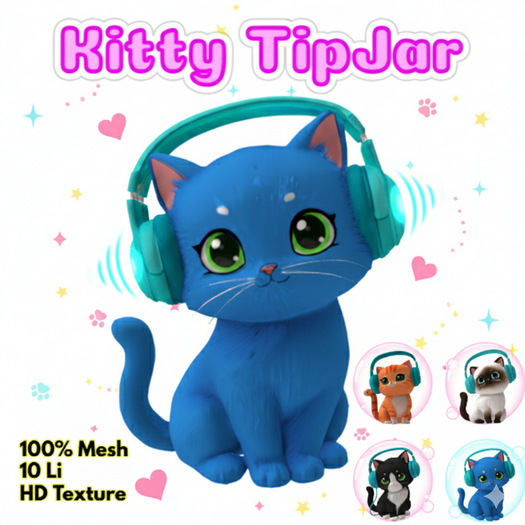 Kitty TipJar (Blue)