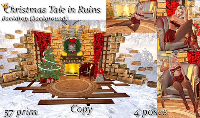 Christmas Tale in Ruins Backdrop (background)