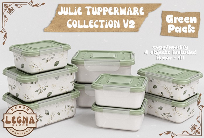 - Legna - Julie Pupperware Set V2 (Green Pack)