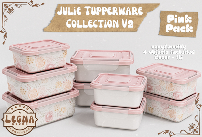 - Legna - Julie Pupperware Set V2 (Pink Pack)