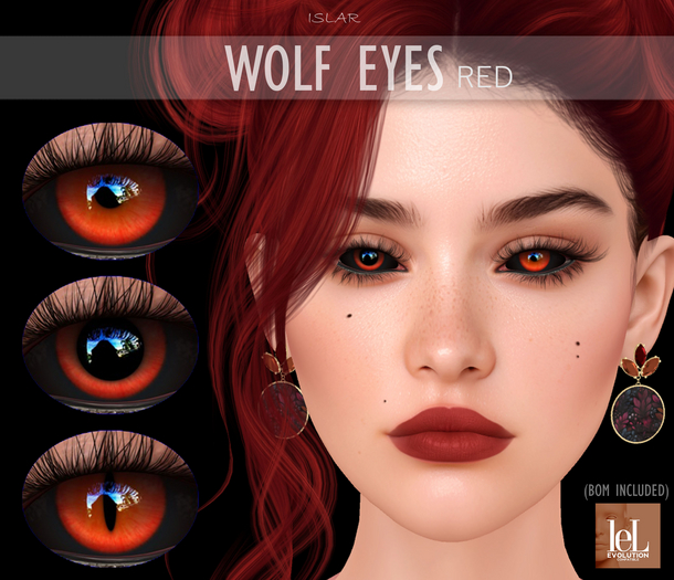 ::ISLAR::Wolf red eye set (LeLUTKA Evo/X and BOM)