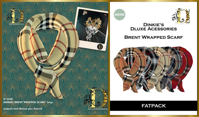 *DLUXE* DINKIES BRENT WRAPPED SCARF* FATPACK