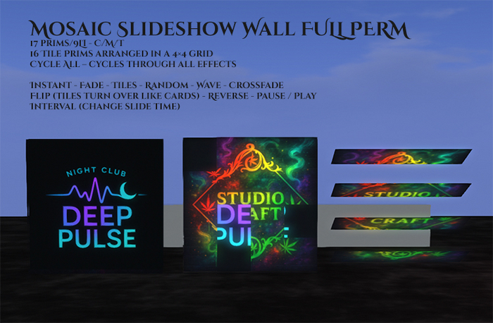 StudioCraft * Mosaic Slideshow Wall FULL PERM