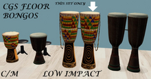 CGS AFRICAN BONGO DRUMS TALL SIT/PLAY REZ LI 5 