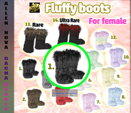 01. Female [Gild] Fluffy boots_Black