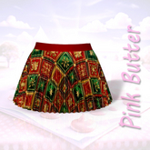 Christmas Patchwork Pleats Skirt KUPRA