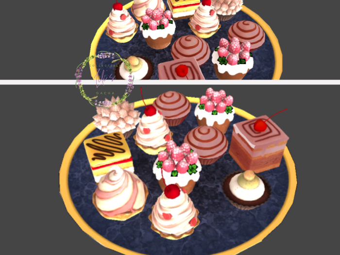 2 [666] Cakes plate