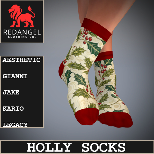 Xmas Holly Socks