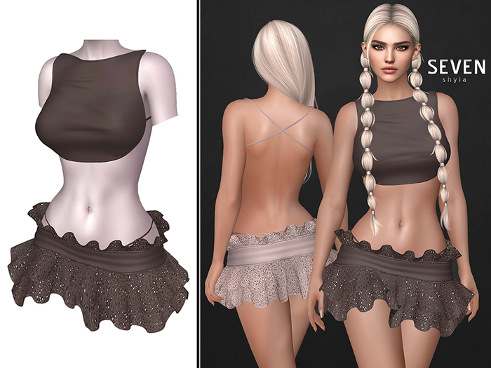 SEVEN - SHYLA OUTFIT (brown)