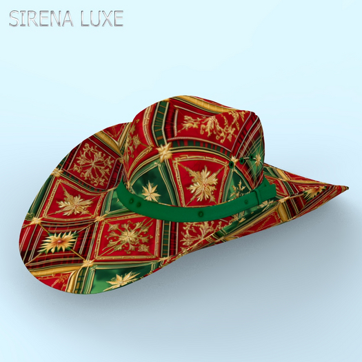 Christmas Patchwork Cowboy Hat
