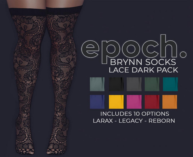epoch - [pack] - brynn - socks - lace - dark