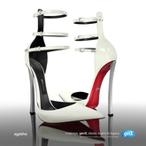 [Gos] Agatha Embellished Pumps - White