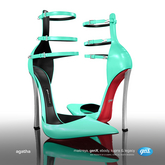 [Gos] Agatha Embellished Pumps - Turquoise