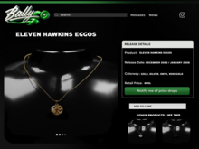 'BALLYCO' Eleven Hawkins Eggos Necklace Gold