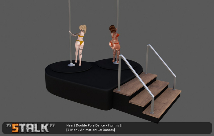 Heart Double Pole Dance