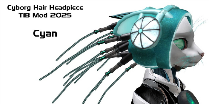 Cyborg Hair TIB Mod 2025 Cyan