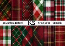 CHRISTMAS PLAID FULL PERM TEXTURES ADD