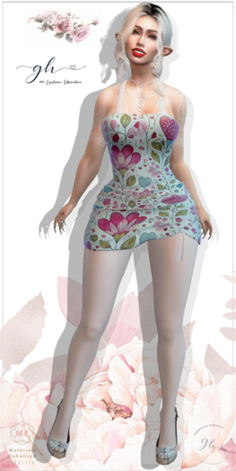 {GH} Vento di Seta – Pink & Green Winter Edition Mini Dress (LaraX, Legacy, ReBorn, Waifu, NHumanna) ♥