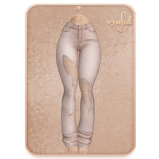 Cynful City Blend - Ripped Jeans - Nude
