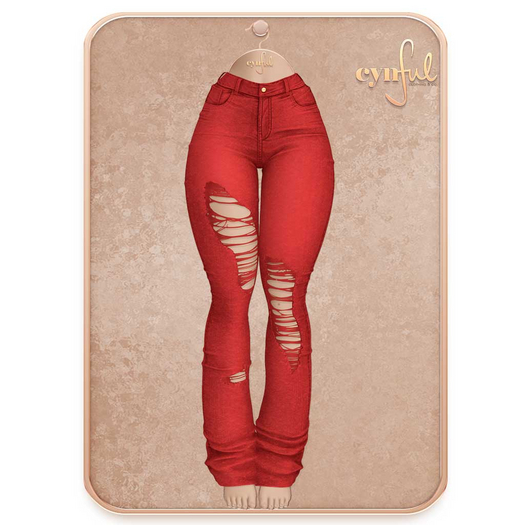 Cynful City Blend - Ripped Jeans - Red