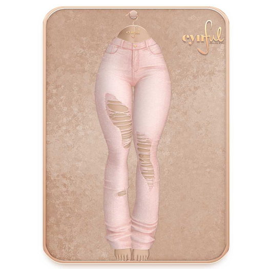 Cynful City Blend - Ripped Jeans - Salmon