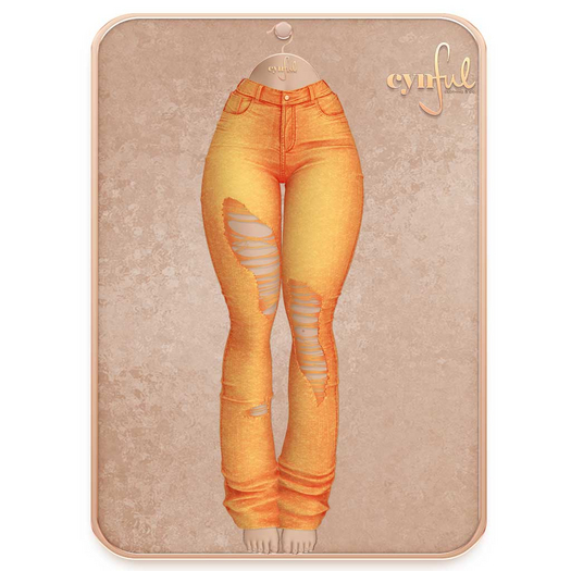 Cynful City Blend - Ripped Jeans - Tangerine