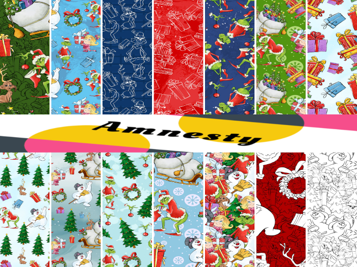 Christmas Grinch Wrapping Paper Textures 1024X1024 "BOXED"