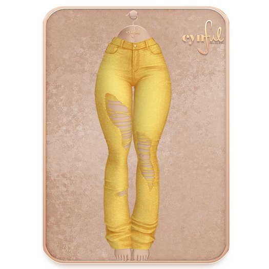 Cynful City Blend - Ripped Jeans - Yellow