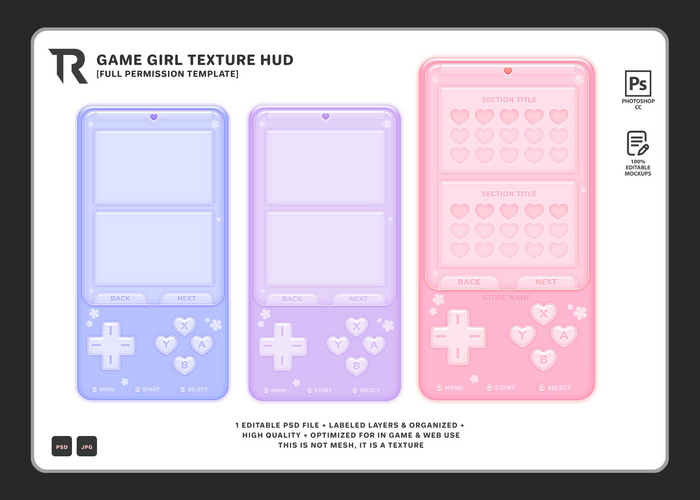 [TR] Game Girl HUD Kit I