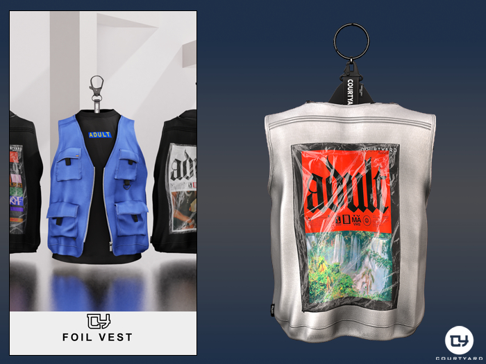 '' COURTYARD '' FOIL VEST - ADULT WH