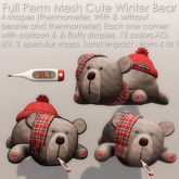 * Full Perm Mesh * Cute Winter Bear *