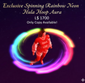 Exclusive Spinning Rainbow Neon Hula Hoop Aura | Magical Animated Light Effect
