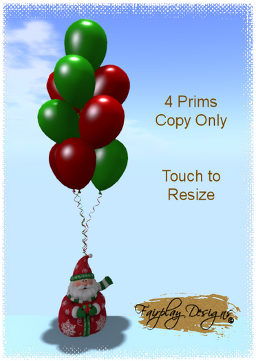 ~R~Christmas Santa Balloon - COPY