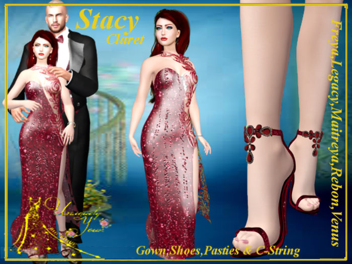 UY - STACY COLLECTION - RED FULL VENDOR ART FREYA, LEGACY, MAITREYA, REBORN, VENUS