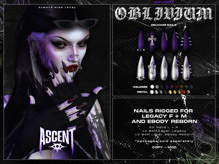 ASCENT - Oblivium Nails FATPACK*