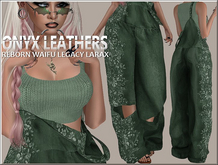 Boheme Overalls with Ribbed Top - Olive