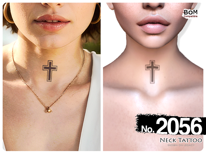 (Neck Tattoo) No.2056