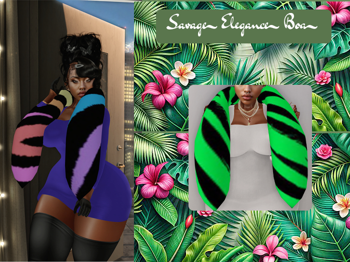 16.Savage Elegance Boa- T Lime