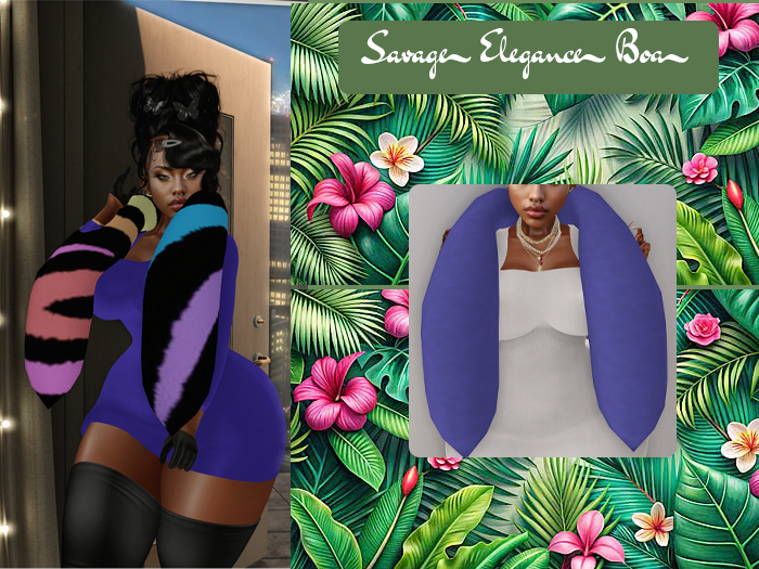 16.Savage Elegance Boa-Purple
