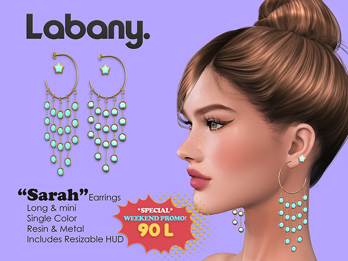 Labany. Sarah Earrings - Blue