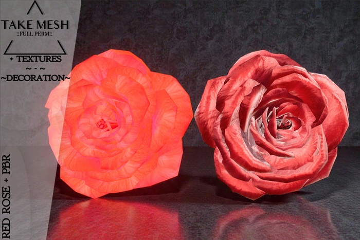 ! TakeMesh - RED ROSE + PBR