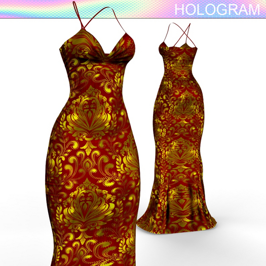 Red Gold Gown Waifu