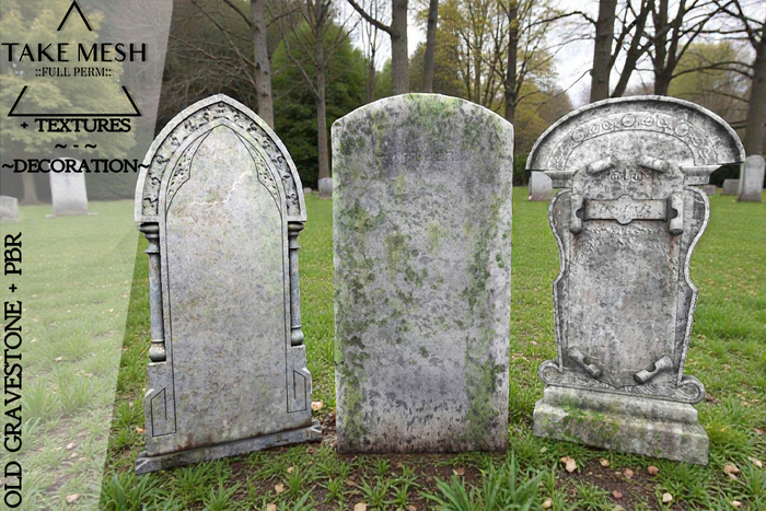 ! TakeMesh - OLD GRAVESTONE + PBR