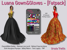 5038 Luana Mesh Gown&Gloves - [Fatpack]