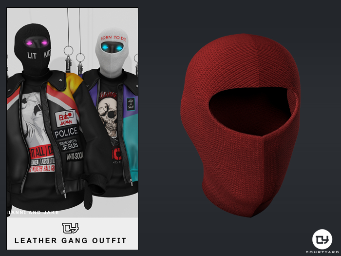 '' COURTYARD '' GANG MASK - RED