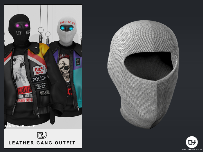 '' COURTYARD '' GANG MASK - WHITE