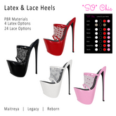 *SO* Chic Latex & Lace Heels