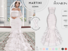 Bridal Gown, Mermaid Evening Gown Fatpack - "Martini" by Manikin - Update com LaraX e Reborn