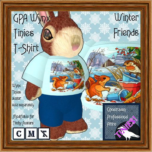 GPA Wynx Tinies T-Shirt - Winter Friends Print