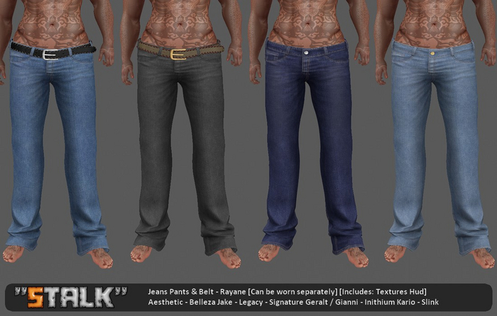 Jeans Pants & Belt - Rayane [DEMO]